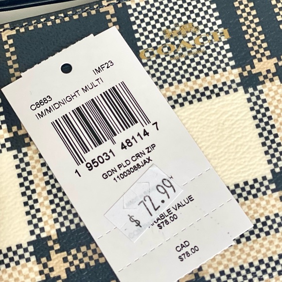 Coach Corner Zip Wallet Wristlet - Picture 8 of 8